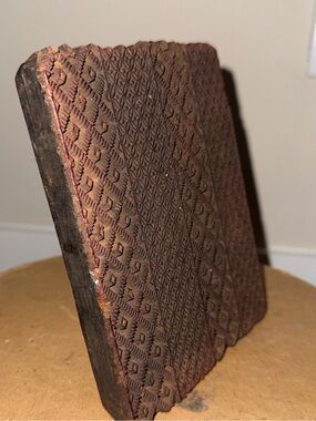 Hand Carved wood Set of Decorative design stamps made in India.